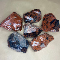 Raw Mahogany Obsidian, Tested Blocks