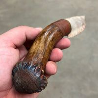 Stone Bladed Knife with Deer Antler Handle - #11 made in 2022