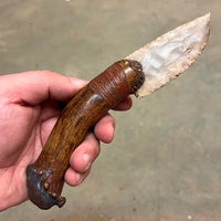 Stone Bladed Knife with Deer Antler Handle - #11 made in 2022