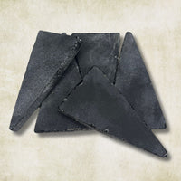 Black Obsidian Preshape Slabs - 3" Triangle - 5 Pack