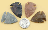 colorful agate arrowheads