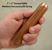 1 inch domed percussion solid copper flintknapping billet tool