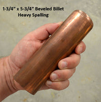 1- 3/4 beveled billet for flintknapping and heavy duty spalling