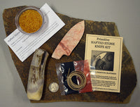 chert blade in antler handle stone knife kit