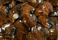 colorful mahogany obsidian small spalls and flakes