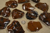 red black and brown banded mahogany obsidian small spalls
