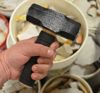 3 lb steel flintknapping spalling hammer tool