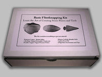 box of traditional flintknapping abo beginner kit