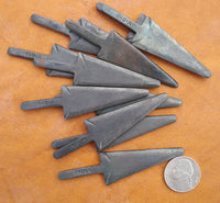 dull iron steel arrow points for boy scout award arrows