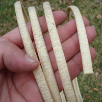 thick rawhide hafting stripping material for primitive crafts