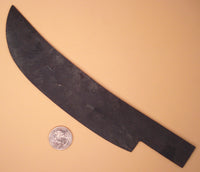 Hand forged metal fur trade style knife blade