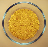 Bright yellow natural earth ochre paint pigment