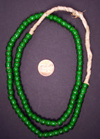 watermelon green white heart beads