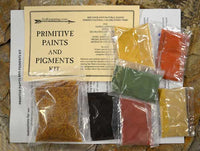 contents of the natural primitive earth ochre paint and pigments kit