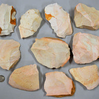 Keokuk chert rock spalls for flintknapping material