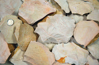 Heat treated Keokuk chert spalls for flintknapping