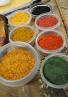 view of raw earth ochre native colors