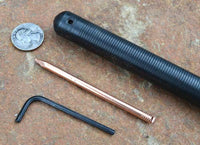 ishi style pressure flaker stick with copper nail