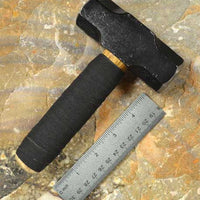 Steel spalling hammer flintknapping tool for flintknapping
