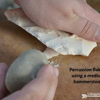 Percussion flaking using a medium hammerstone tool