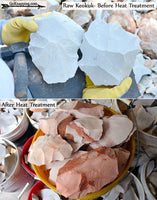 heat treatment process of keokuk chert flakes and spalls