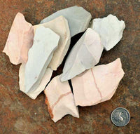 Flint and chert chips for flint and steel strikers