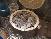 Heat treating chert and flint using kiln