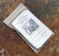 packaging of hafted primitive stone antler knife kit