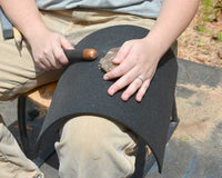 large rubber leg pad for percussion flintknapping