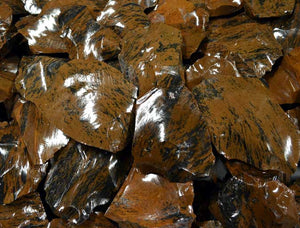 Mahogany obsidian supplies for flintknapping material