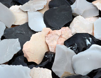 mixed rock for flintknapping stone spalls
