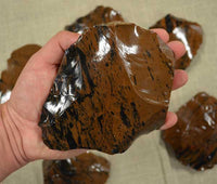 mahogany obsidian flintknapping stone spalls