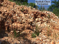 natural outcrop formation of peoria keokuk chert