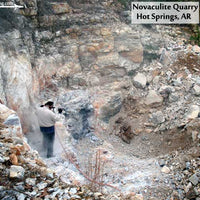modern flintknapping rock quarry of arkansas novaculite