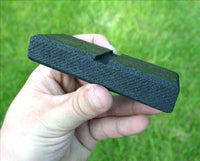 thickness view of rubber flintknapping hand pad