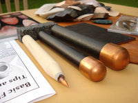 tools and other supplies in the works flintknapping kit
