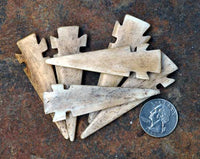 style 2 larger antiqued stained dull arrow heads