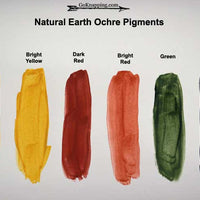 comparison chart of different natural earth ochre pigments