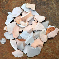 small thing stone and rock flakes for flintknapping arrow points and heads