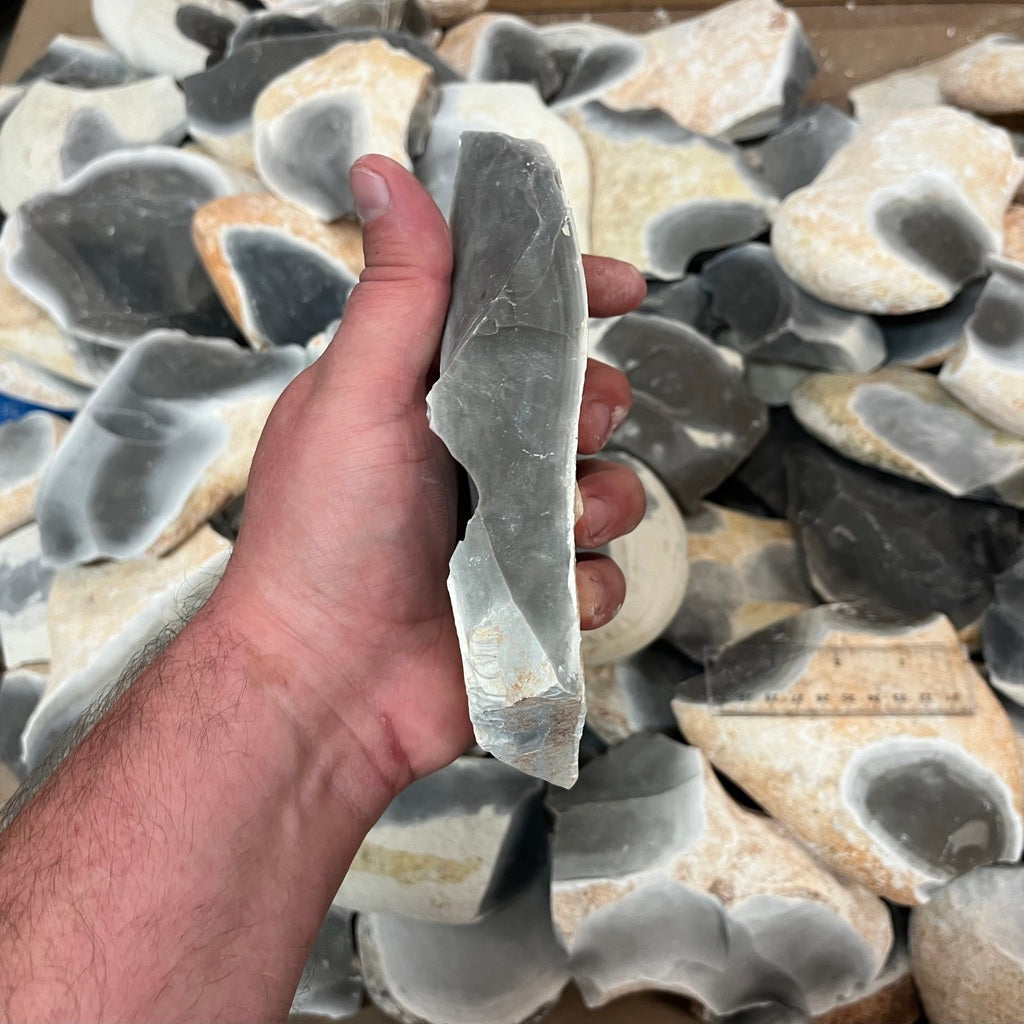 3 Pounds Of Rare Blue Georgetown Flint – Big Spalls, Texas Flint Knapping Rock