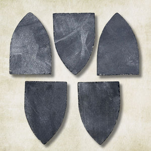 Black Obsidian Preshape Slab - 2.25" Shield - 5 Pack