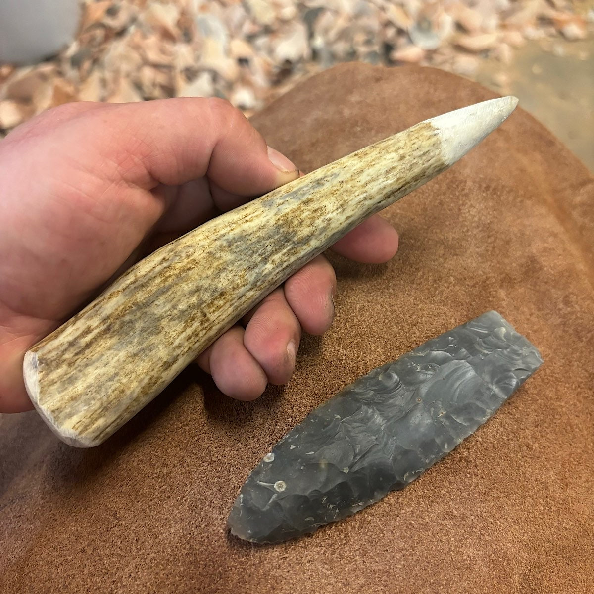 Moose Antler Tine Pressure Flaker - Flint Knapping Tools & Supplies ...