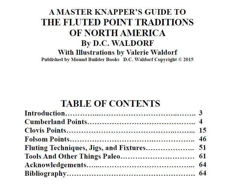 Knapper's Guide to Fluted Points - Book 1 - eBook/Digital Version ...