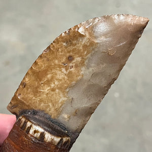 Stone Bladed Knife with Deer Antler Handle - #2 made in 2023