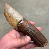 Stone Bladed Knife with Deer Antler Handle - #2 made in 2023
