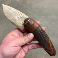 Stone Bladed Knife with Deer Antler Handle - #7 made in 2023