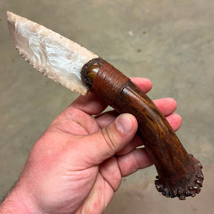 Stone Bladed Knife with Deer Antler Handle - #11 made in 2022
