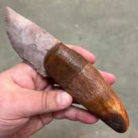 Small Stone Bladed Knife with Deer Antler Handle - #9 made in 2023