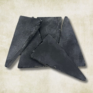 Black Obsidian Preshape Slab - 3" Triangle Profile