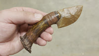 Mini Stone Bladed Knife with Deer Antler Handle - #8 made in 2023
